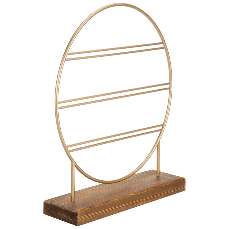 MyGift Metal Round Jewelry Display Stand Wayfair